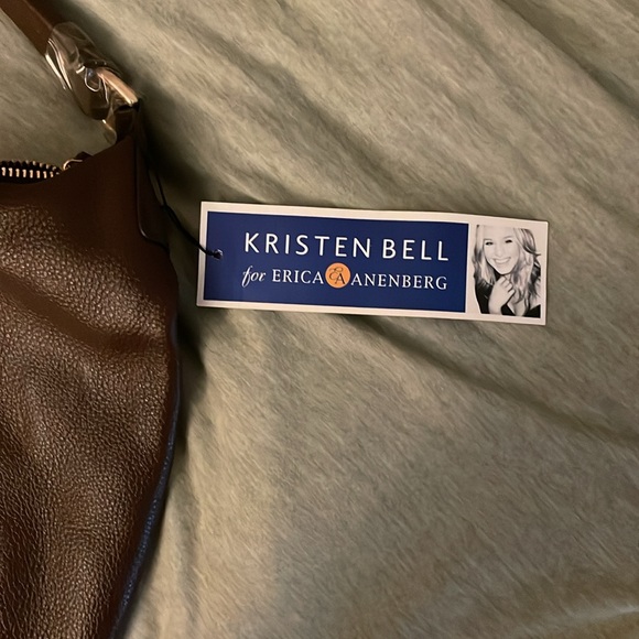 NWT Kristen Bell for Erica Anenberg brown shoulder hobo bag - Picture 3 of 5